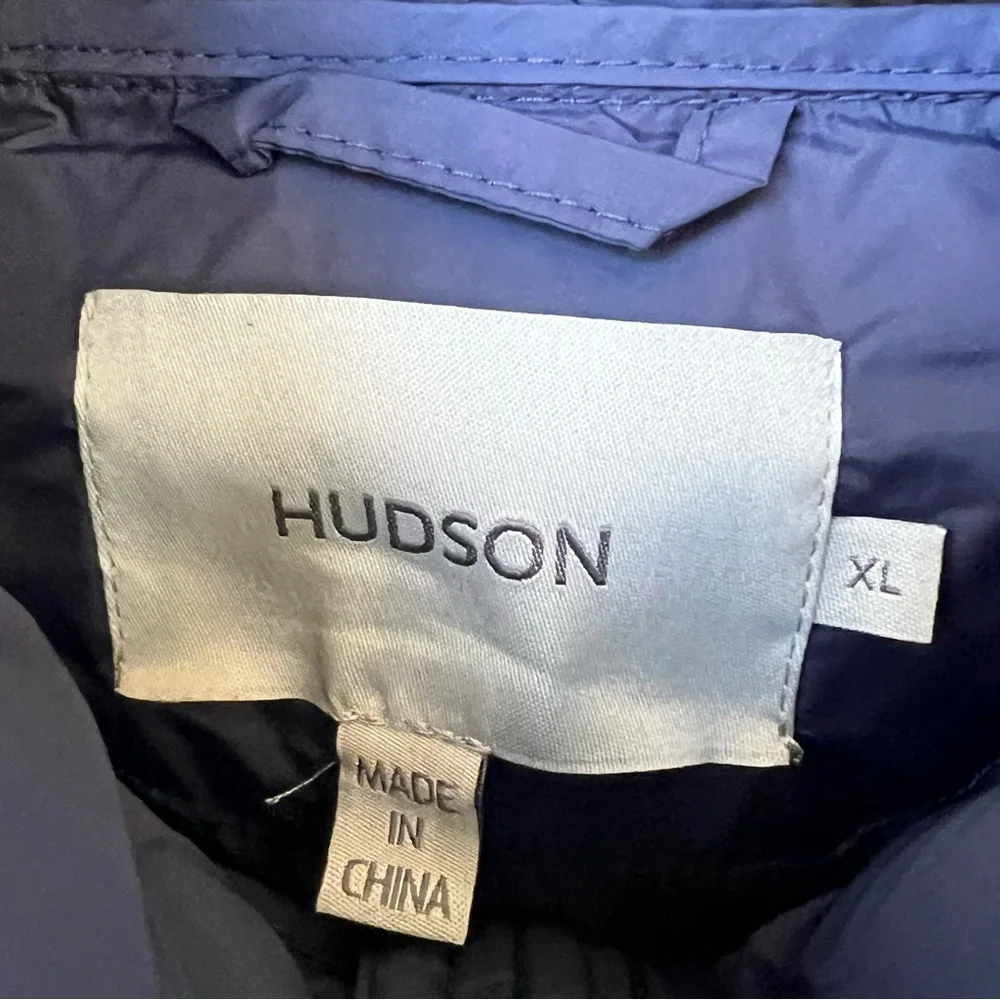 HUDSON NAVY BLUE HIGH NECK PUFFER JACKET SIZE XL NWT